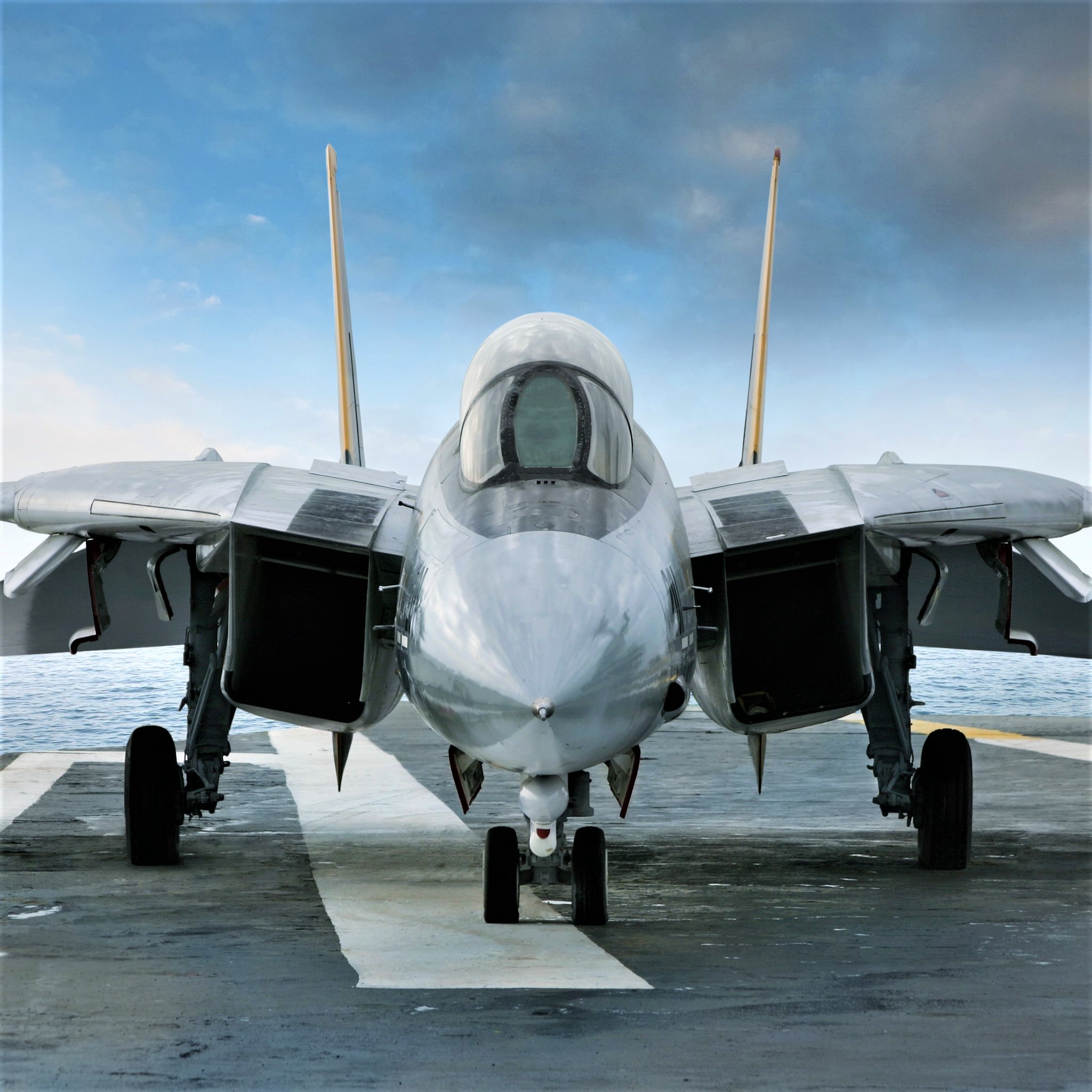 An,F-14,Jet,Fighter,On,An,Aircraft,Carrier,Deck,Beneath HeiQ ECOS应用电气元件